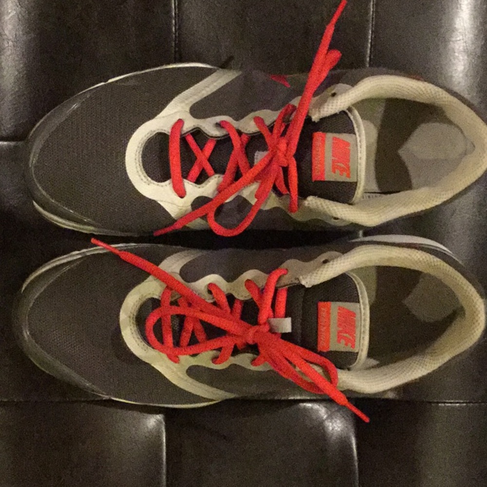 Gray & Red Nike Shoes